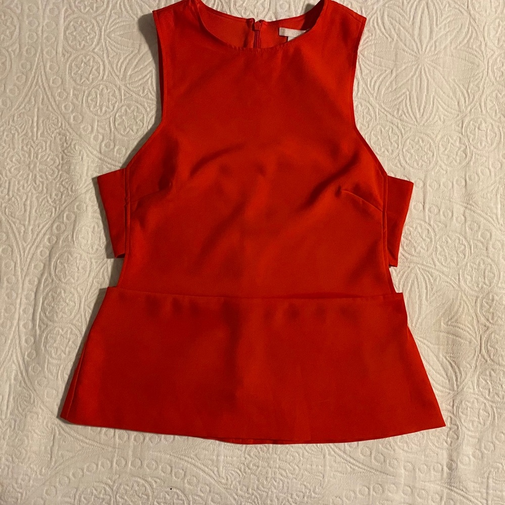 H&M orange peplum top